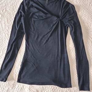 BCBGMaxAzria Navy Long Sleeve Top